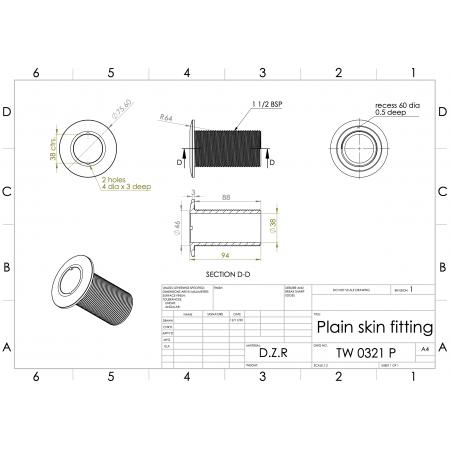 1 1/2 Skin Fitting Diagram