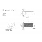 3/4 inch Skin Fitting Diagram